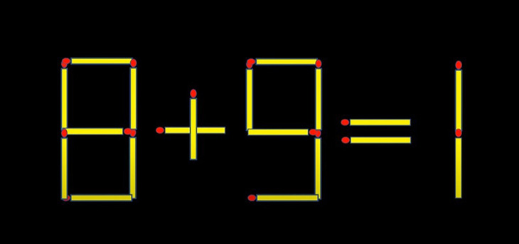 Thử tài IQ: Di chuyển một que diêm để 9+9=1 thành phép tính đúng - Ảnh 1.