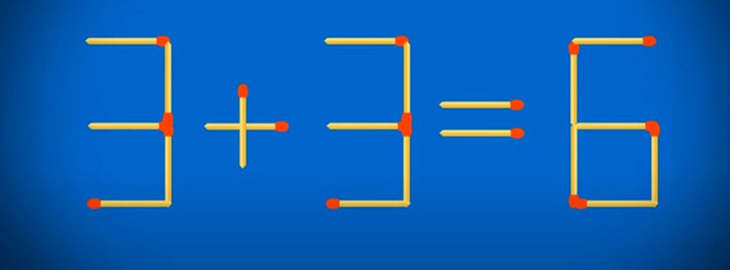 Thử tài IQ: Di chuyển một que diêm để 1+6=4 thành phép tính đúng - Ảnh 1.