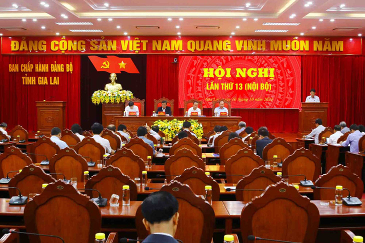 Ngày 10-10, Ban chấp hành Đảng bộ tỉnh Gia Lai tổ chức Hội nghị lần thứ 13 - Ảnh: ĐĂNG QUANG