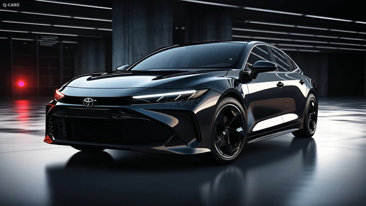 AI dự đoán thiết kế Toyota Camry đời mới bằng bộ khung Prius và Crown mới nhất - Ảnh: Q-Cars