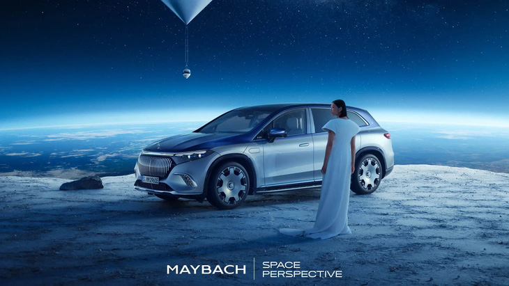 Khinh khí cầu trong ảnh sẽ là phương tiện đưa khách hàng Maybach lên tầng bình lưu ngắm cảnh - Ảnh: Mercedes-Maybach