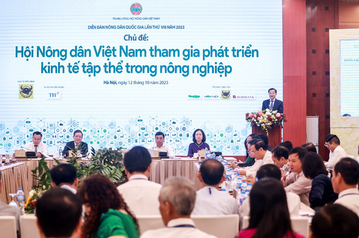 Phó thủ tướng Lê Minh Khái dự và phát biểu tại diễn đàn - Ảnh: C.TUỆ