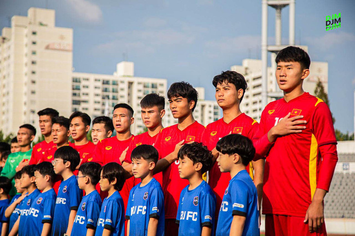 Các cầu thủ U18 Việt Nam tiến bộ về chuyên môn và bản lĩnh thi đấu sau giải giao hữu U18 Seoul Eou Cup 2023 - Ảnh: DJ