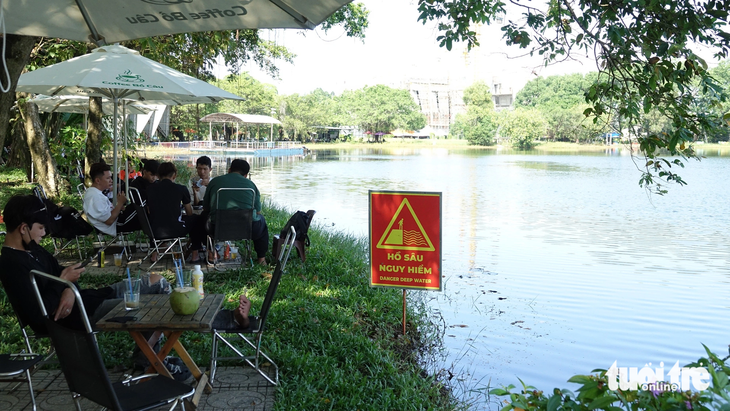 Hồ nước công viên An Hòa, phường An Bình (TP Rạch Giá) rộng khoảng 7ha, sâu khoảng 5m - Ảnh: CHÍ CÔNG