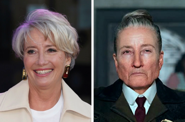 Emma Thompson làm vị hiệu trưởng hư cấu của Trường tiểu học Crunchem Hall trong phim Matilda the Musical (2022)