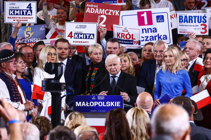 Lãnh đạo đảng cầm quyền PiS Jaroslaw Kaczynski - Ảnh: WALL STREET JOURNAL