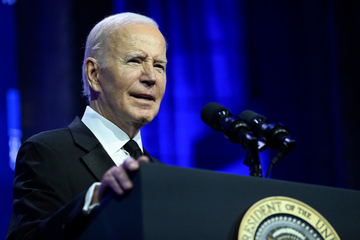 Tổng thống Mỹ Joe Biden phát biểu tại thủ đô Washington ngày 14-10 - Ảnh: AFP