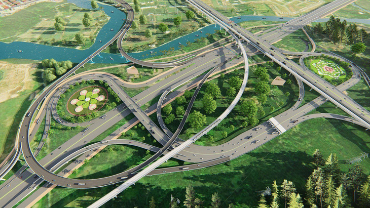 Phối cảnh dự án đường vành đai 3 - Ảnh: Ban giao thông cung cấp