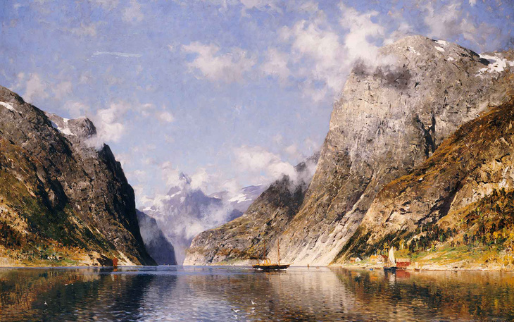 Một fjord ở Na Uy. Tranh: Adelsteen Normann