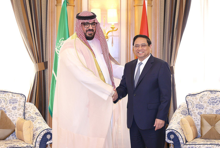 Thủ tướng tiếp Bộ trưởng Kinh tế và Kế hoạch Faisal Al-Ibrahim - Ảnh: D.GIANG