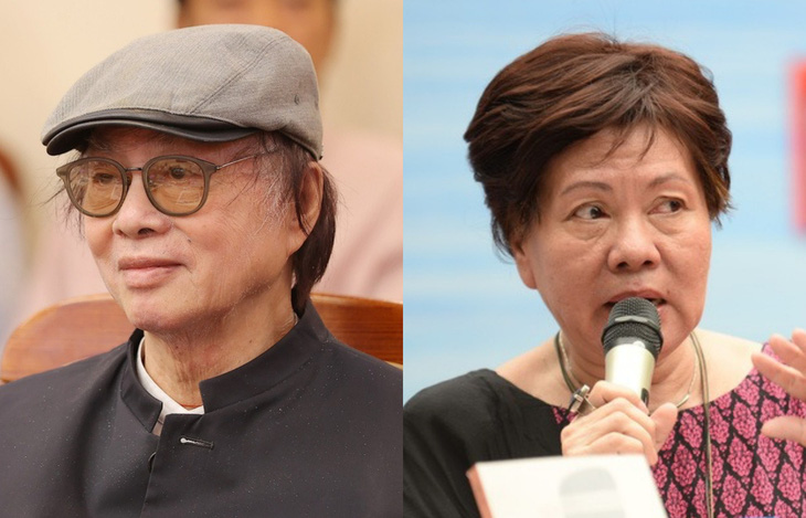 Đạo diễn Đặng Nhật Minh và đạo diễn Việt Linh được Thư viện điện ảnh Fukuoka giới thiệu như hai bậc thầy của điện ảnh Việt Nam - Ảnh: HÒA NGUYỄN/TỰ TRUNG