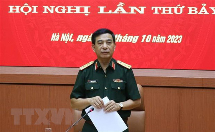 Đại tướng Phan Văn Giang phát biểu chỉ đạo tại hội nghị - Ảnh: TTXVN