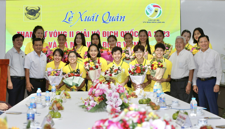 VTV Bình Điền Long An xuất quân dự vòng II Giải bóng chuyền nữ quốc gia 2023 - Ảnh: D.P.