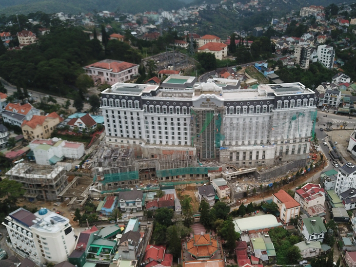 Khách sạn Merperle Dalat với diện tích xây dựng sai phép gần 4.500m2 - Ảnh: M.V.