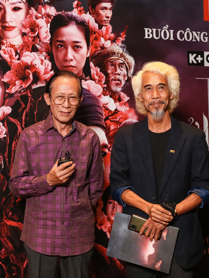 NSƯT Văn Báu, Phú Đôn trong sự kiện ra mắt phim tại TP.HCM