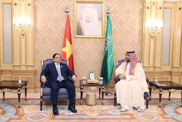Thủ tướng hội đàm với Hoàng thái tử, Thủ tướng Saudi Arabia Mohammad bin Salman Al Saud - Ảnh: D.GIANG