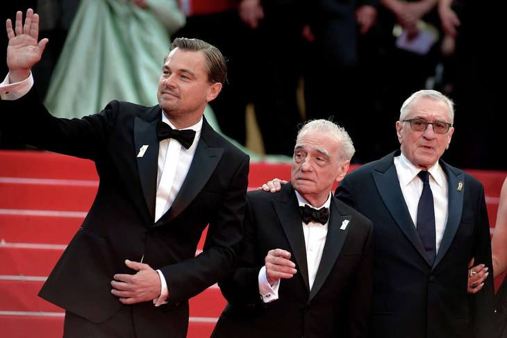 Robert De Niro (phải), Martin Scorsese (giữa) và Leonardo DiCaprio