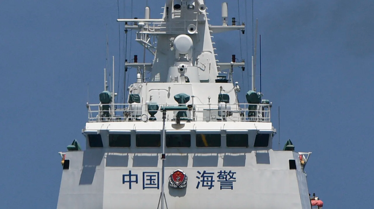Một tàu cảnh sát biển Trung Quốc tuần tra ở Biển Đông vào ngày 22-8 - Ảnh: REUTERS