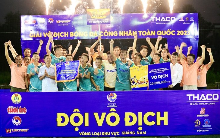 Công đoàn Quảng Nam vô địch vòng loại khu vực Giải bóng đá công nhân toàn quốc 2023