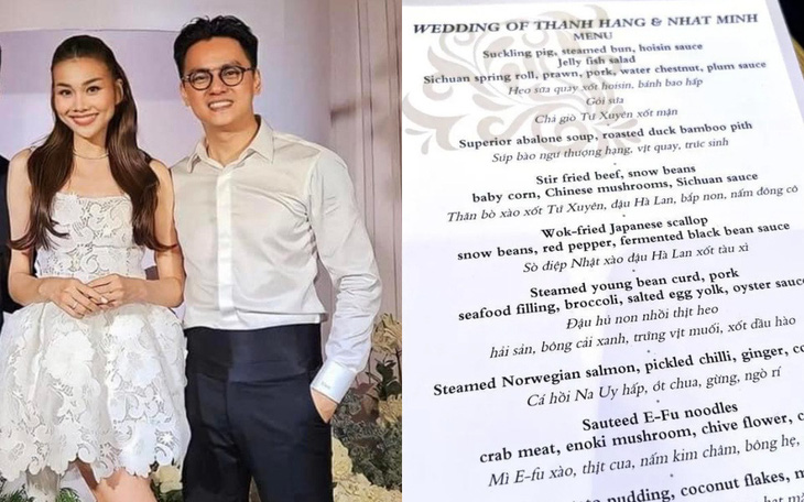 Netizen ‘soát chính tả’ thực đơn tiệc cưới Thanh Hằng cực hài