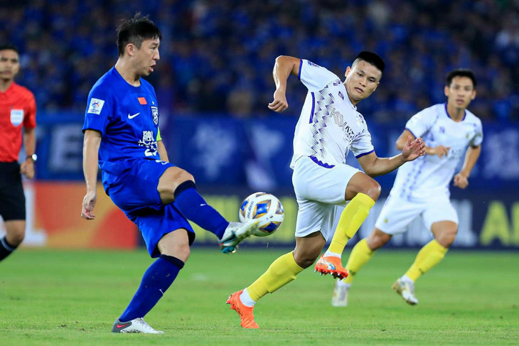 CLB Hà Nội (áo trắng) chưa thể tạo ra bất ngờ ở AFC Champions League 2023 - 2024 - Ảnh: HÀ NỘI FC