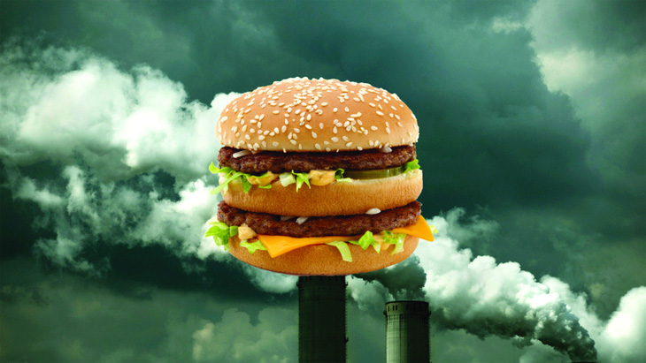 Các món bánh kẹp thịt đỏ, “kẻ tội đồ” làm gia tăng lượng khí thải nhà kính trong ngành thực phẩm. Ảnh: The Counter