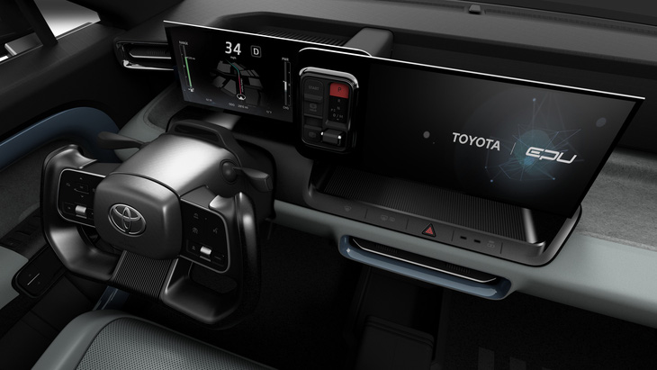 Ngay cả nội thất xe cũng được Toyota phóng tác siêu hiện đại theo triết lý xe điện, chứ không chỉ riêng ngoại thất - Ảnh: Toyota