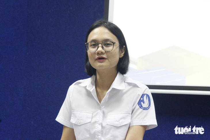 Chị Trần Thu Hà - chủ tịch Hội Sinh viên Việt Nam TP.HCM - Ảnh: CÔNG TRIỆU