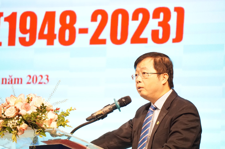 Thứ trưởng Bộ Thông tin và Truyền thông Nguyễn Thanh Lâm phát biểu tại buổi lễ - Ảnh: T.ĐIỂU