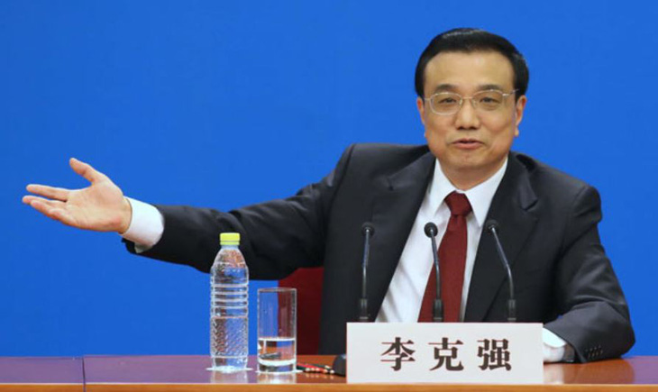 Thủ tướng Trung Quốc Lý Khắc Cường tại một cuộc họp báo ở Bắc Kinh ngày 17-3-2013 - Ảnh: CHINA DAILY