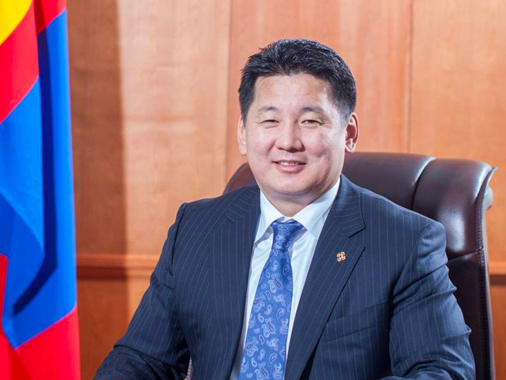 Tổng thống Mông Cổ Ukhnaagiin Khurelsukh - Ảnh: REUTERS