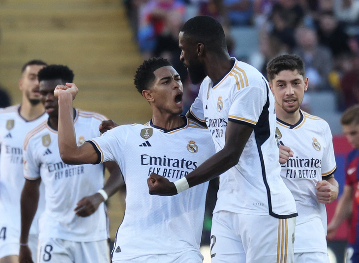 Jude Bellingham lập cú đúp mang về 3 điểm quý giá cho Real Madrid - Ảnh: REUTERS