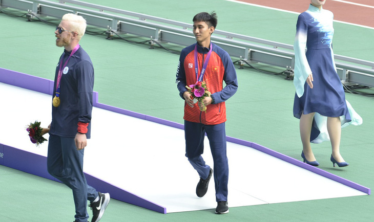 Khánh Minh đoạt huy chương bạc tại Asian Para Games 4 - Ảnh: THÁI DƯƠNG