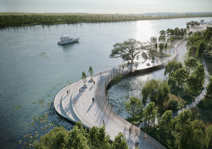 Ecovillage Saigon River có 32ha mặt nước đi qua dự án