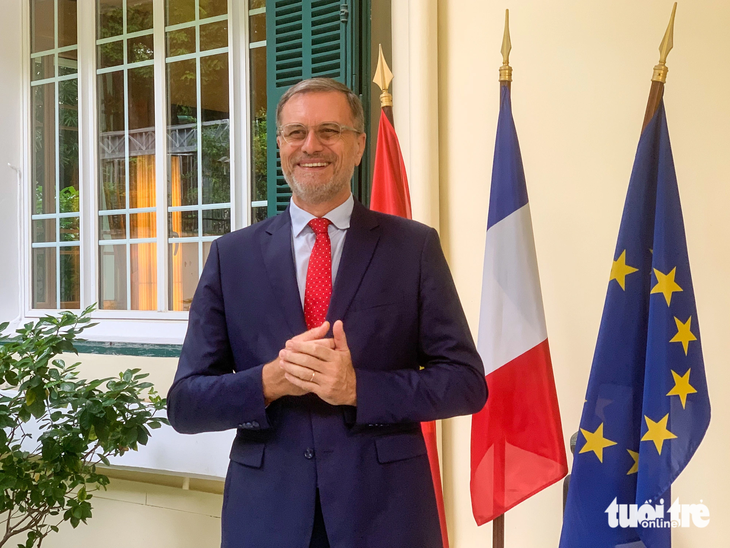Tân Đại sứ Pháp tại Việt Nam Olivier Brochet - Ảnh: DUY LINH