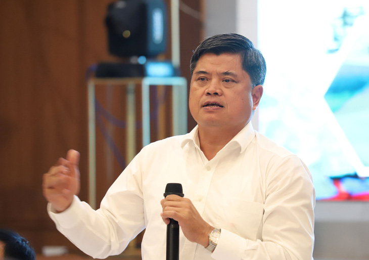 Thứ trưởng Bộ Nông nghiệp và Phát triển nông thôn Trần Thanh Nam nêu các lĩnh vực cần ưu tiên đầu tư vào nông nghiệp ở vùng Đồng bằng sông Cửu Long - Ảnh: CHÍ QUỐC 