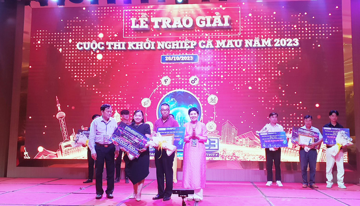 Dự án &quot;Chiếc lá sức khỏe&quot; của chị Nguyễn Thị Bé Xíu, TP Cà Mau đoạt giải nhất tại hội thi - Ảnh: THANH HUYỀN