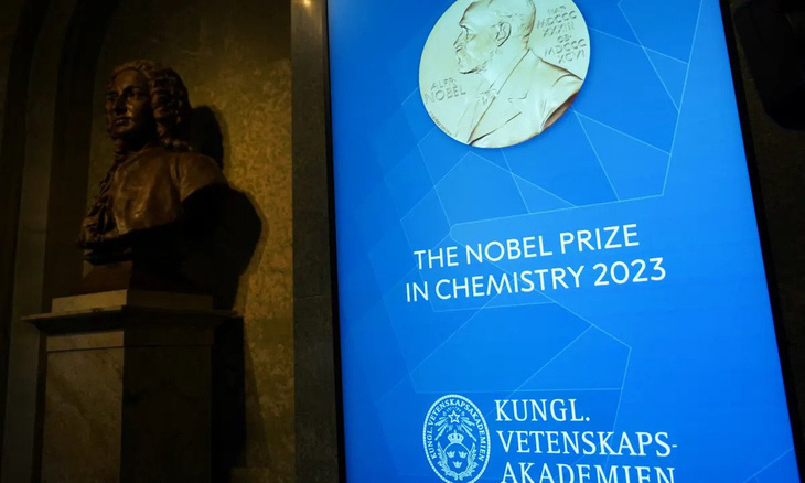 Giải Nobel Hóa học là giải Nobel thứ ba được công bố trong mùa giải Nobel năm 2023, sau giải Nobel Y sinh và giải Nobel Vật lý - Ảnh: REUTERS