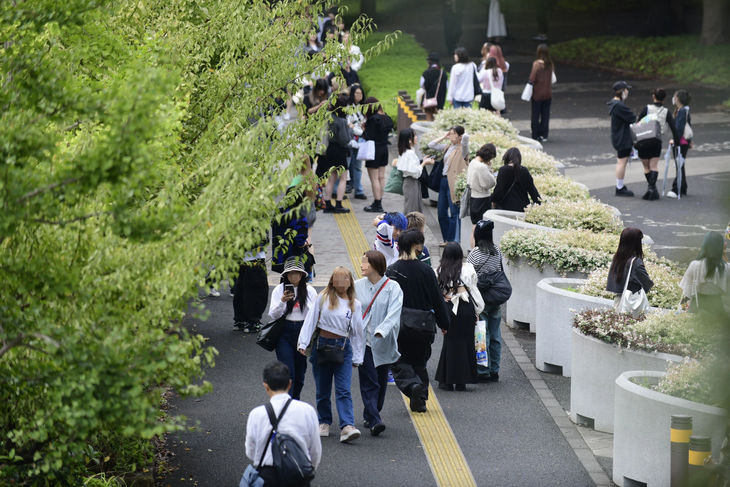 Công viên Yoyogi, Tokyo, Nhật Bản ngày 5-10, trước khi diễn ra Vietnam Phở Festival ngày 7 và 8-10 - Ảnh: QUANG ĐỊNH