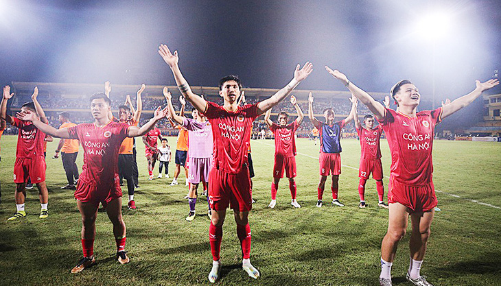 CLB Công An Hà Nội đặt quyết tâm hoàn tất cú đúp danh hiệu mùa giải 2023 - Ảnh: CAHNFC