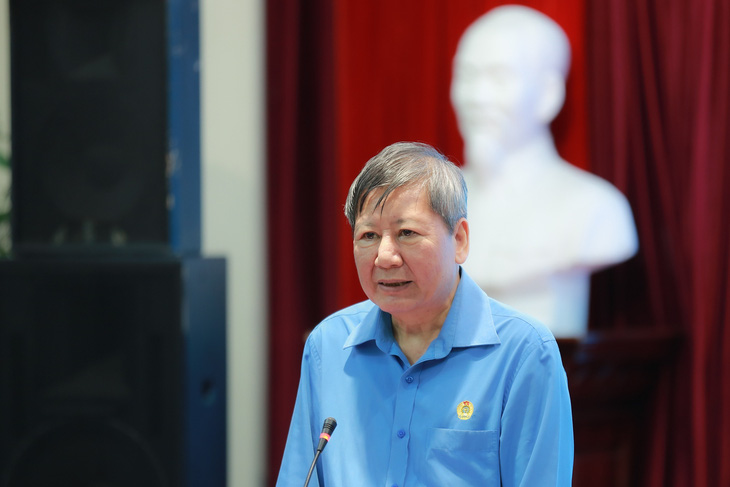 Phó chủ tịch thường trực Tổng liên đoàn Lao động Việt Nam Trần Thanh Hải - Ảnh: THU HƯƠNG