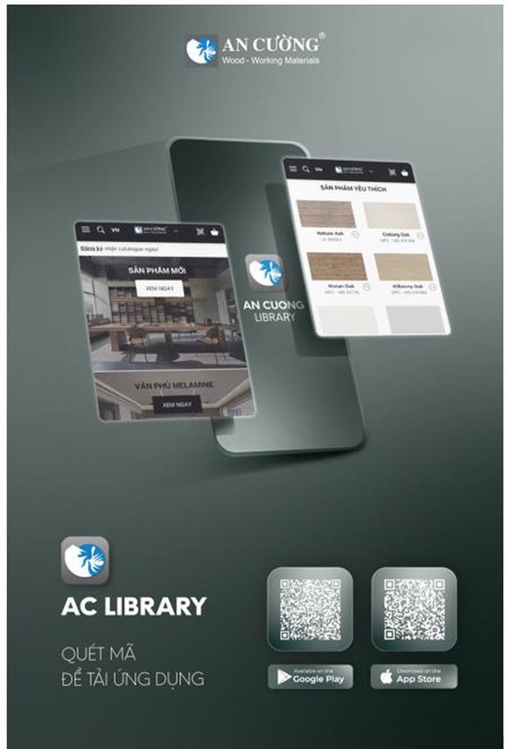 AC Library là một ứng dụng mang đến những trải nghiệm thú vị trong thiết kế nội thất - Nguồn: Gỗ An Cường