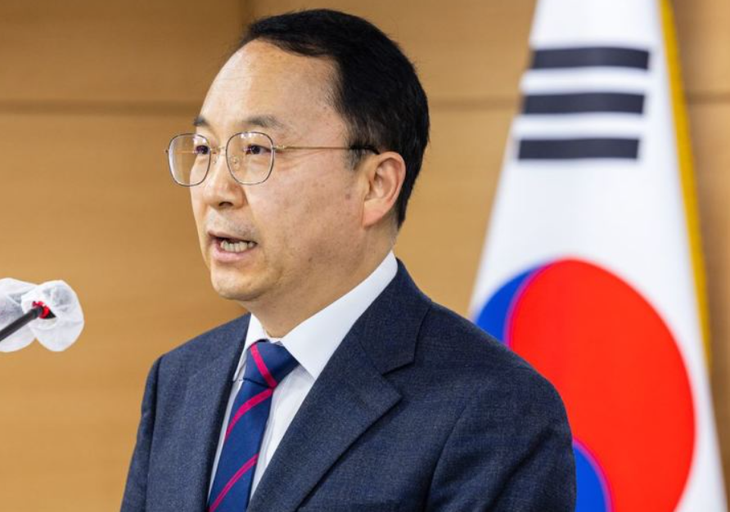 Phát ngôn viên Bộ Thống nhất Hàn Quốc Koo Byoung Sam - Ảnh: YONHAP