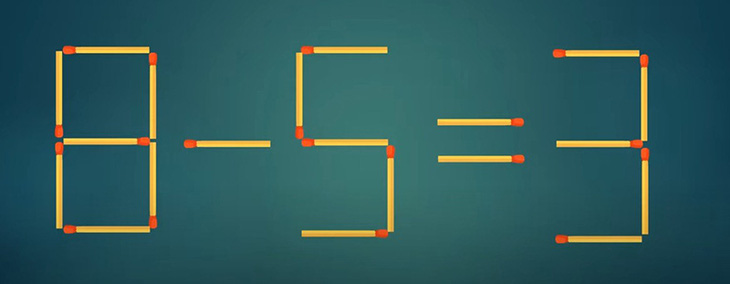 Thử tài IQ: Di chuyển một que diêm để 5x3=13-2 thành phép tính đúng - Ảnh 1.