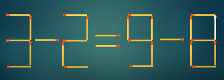 Thử tài IQ: Di chuyển một que diêm để 9-2=9-6 thành phép tính đúng - Ảnh 1.