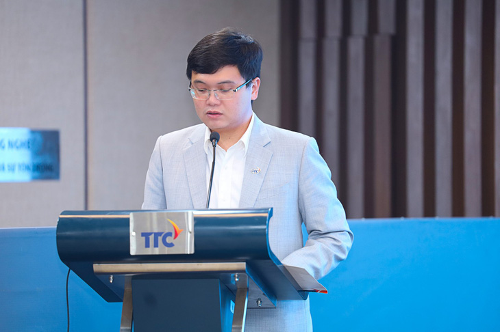 Ông Đặng Huỳnh Anh Tuấn - thành viên HĐQT Tập đoàn TTC, chủ tịch TTC Energy - tin tưởng rằng ngay sau buổi ký kết ngày hôm nay, các nội dung trong thỏa thuận sẽ được cụ thể hóa bằng những hành động thực tiễn - Ảnh: Đ.H.