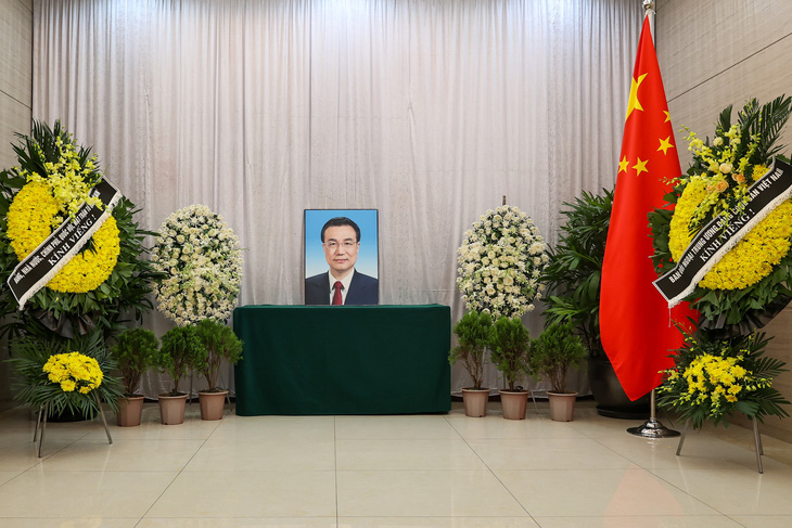 Lễ viếng nguyên Thủ tướng Lý Khắc Cường tại Đại sứ quán Trung Quốc - Ảnh: VGP