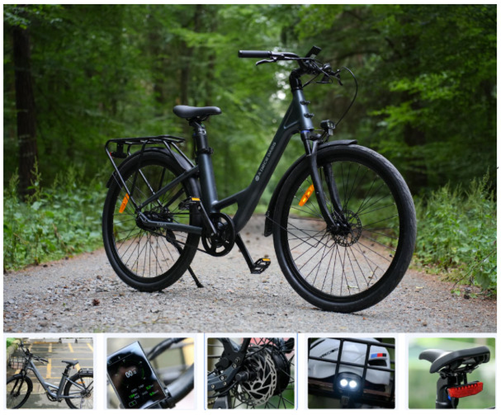 Chú thích ảnh: ADO A28 Lite có động cơ mạnh mẽ, chuyển đổi năng lượng hiệu quả - Ảnh: ADO E-bike