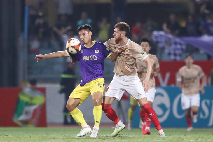 Công An Hà Nội (phải) và Hà Nội đối đầu hấp dẫn ở vòng 3 V-League 2023 - 2024 - Ảnh: VPF