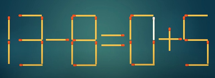 Thử tài IQ: Di chuyển một que diêm để 13-8=6+5 thành phép tính đúng - Ảnh 1.